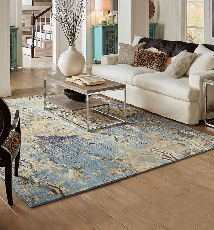 Area rug in living room | Flooring Company